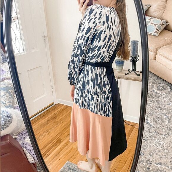 Anthropologie Hutch Rashida Color Block Midi Dress XS - Picture 4 of 8